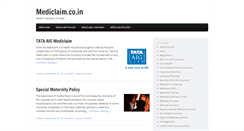 Desktop Screenshot of mediclaim.co.in